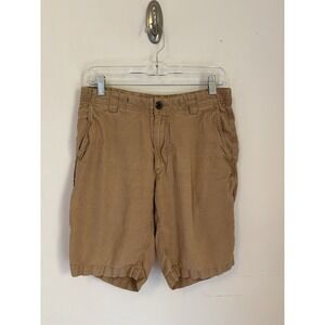 Baird McNutt Men's Murano 100% Linen Shorts Tan Vacation 30